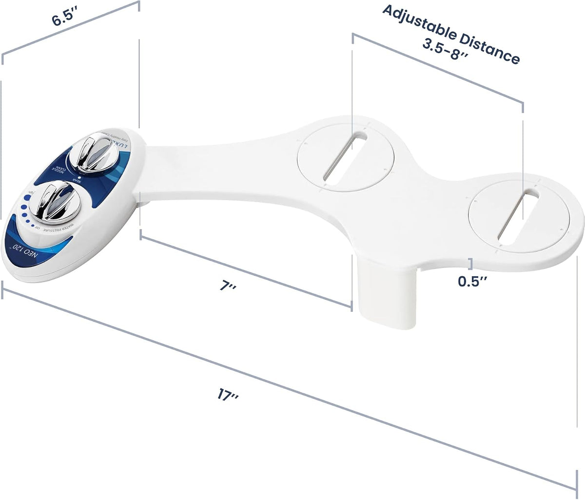 NEO 120 - Bidet Attachment for Toilet Seat, White