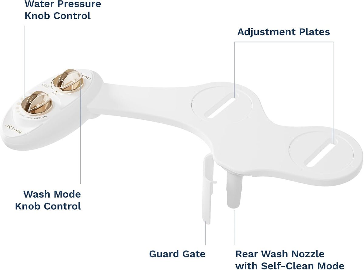 NEO 120 - Bidet Attachment for Toilet Seat, White