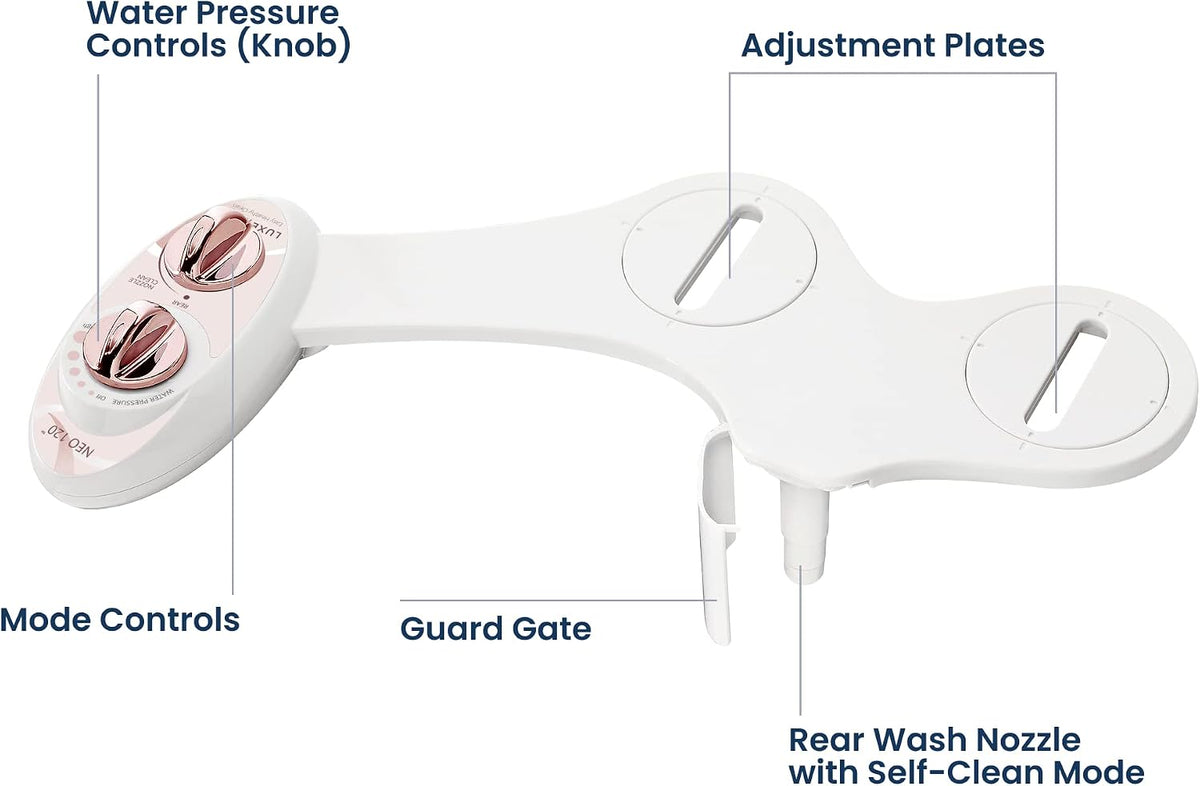 NEO 120 - Bidet Attachment for Toilet Seat, White