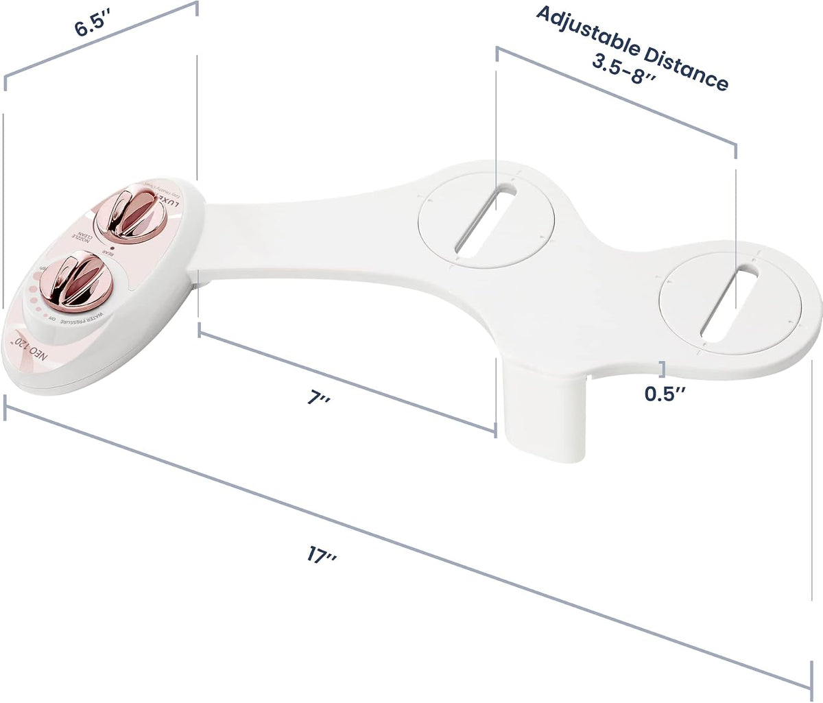 NEO 120 - Bidet Attachment for Toilet Seat, White