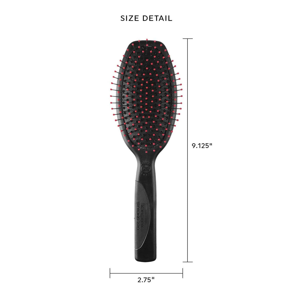 Cricket Static Free Fast Flo Vent Hair Brush - Quick Blow Drying, Easy Styling, and Tangle-Free Detangling for All Hair Types, Long, Short, Thick, Thin, Curly, Straight, and Wavy
