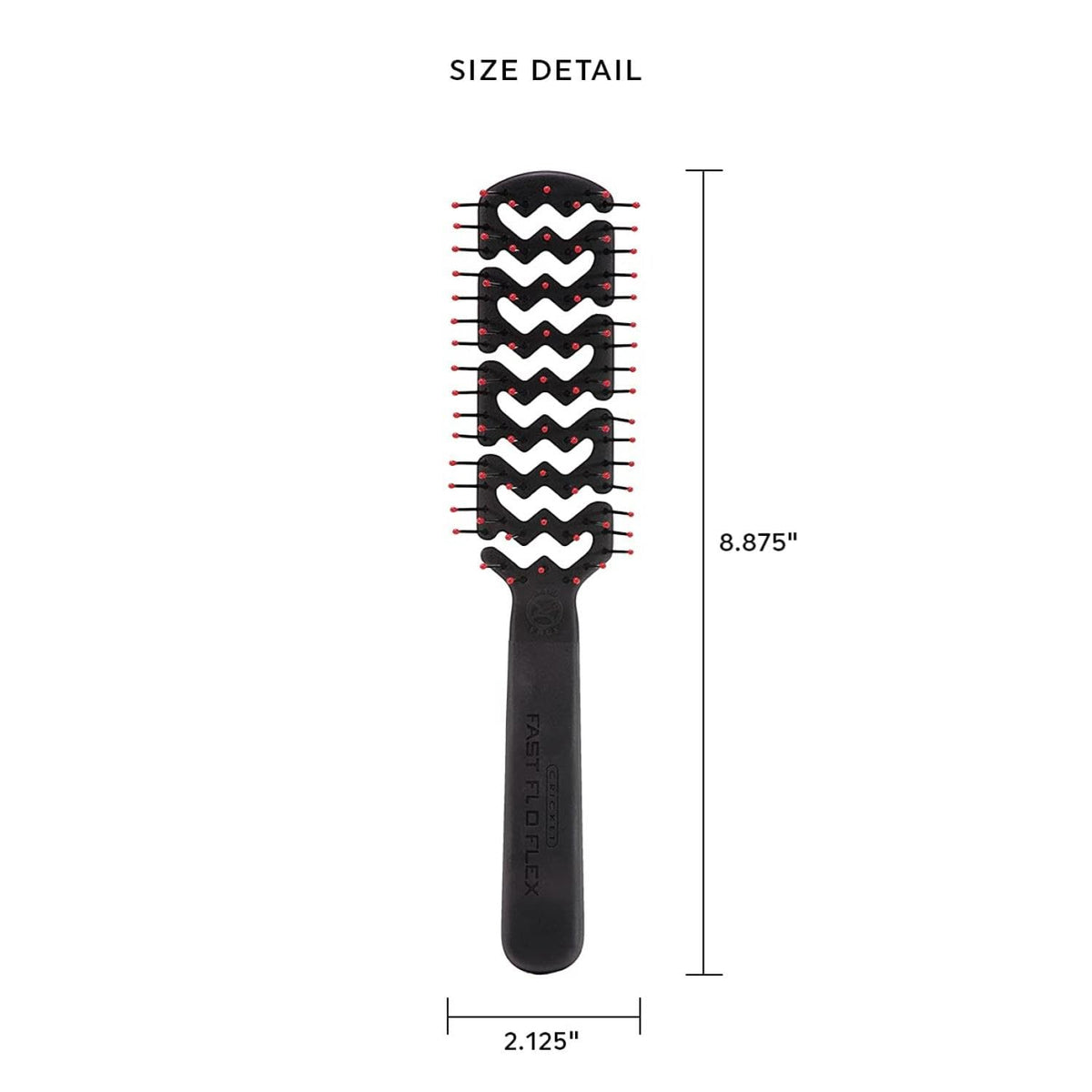 Cricket Static Free Fast Flo Vent Hair Brush - Quick Blow Drying, Easy Styling, and Tangle-Free Detangling for All Hair Types, Long, Short, Thick, Thin, Curly, Straight, and Wavy