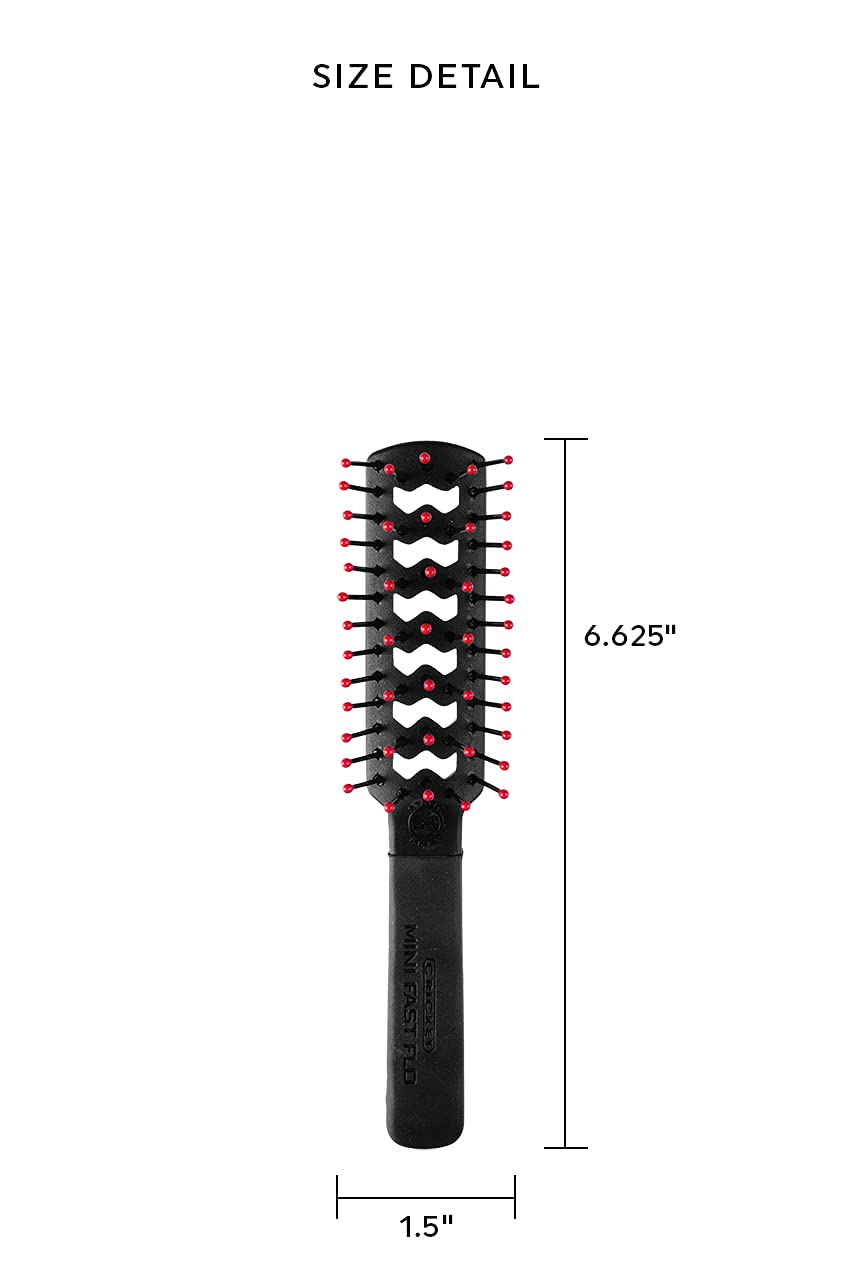 Cricket Static Free Fast Flo Vent Hair Brush - Quick Blow Drying, Easy Styling, and Tangle-Free Detangling for All Hair Types, Long, Short, Thick, Thin, Curly, Straight, and Wavy