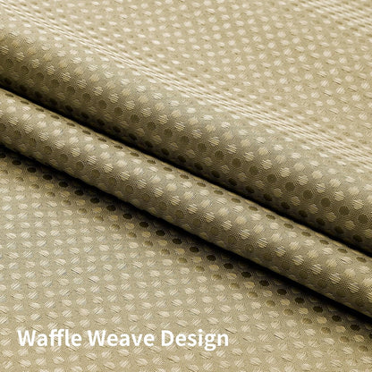 Sage Green No Hook Waffle Shower Curtain Set, 72 x 75 Inch