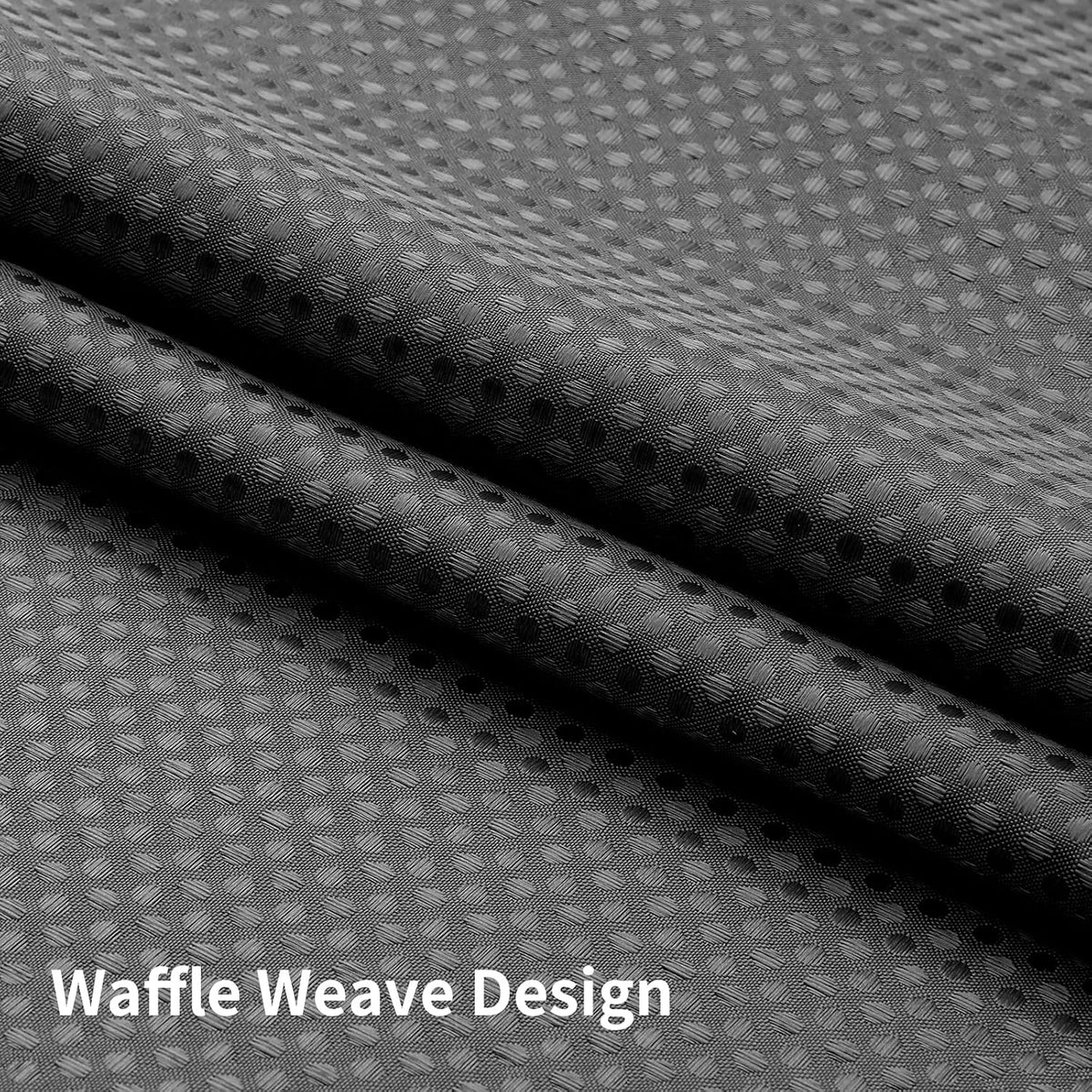 Sage Green No Hook Waffle Shower Curtain Set, 72 x 75 Inch