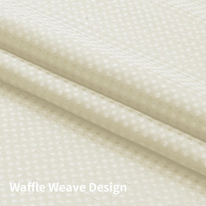 Sage Green No Hook Waffle Shower Curtain Set, 72 x 75 Inch