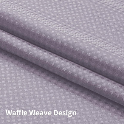 Sage Green No Hook Waffle Shower Curtain Set, 72 x 75 Inch