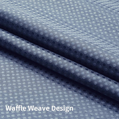 Sage Green No Hook Waffle Shower Curtain Set, 72 x 75 Inch