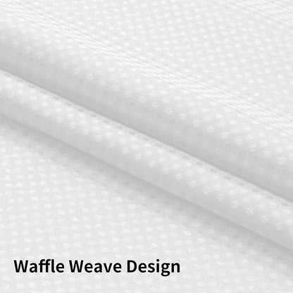 Sage Green No Hook Waffle Shower Curtain Set, 72 x 75 Inch