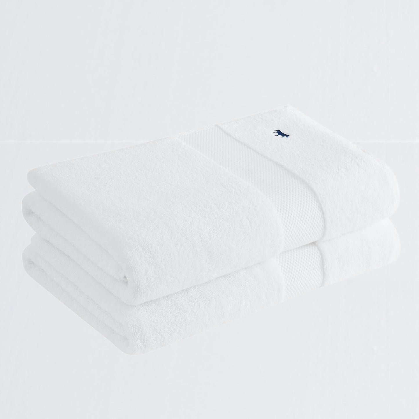 Turkish Cotton Towels White Cotton 2-Piece 2 Pack Bath Towel, Solid Color Themed, for Men and Women, Oeko-TEX Certified Confidence