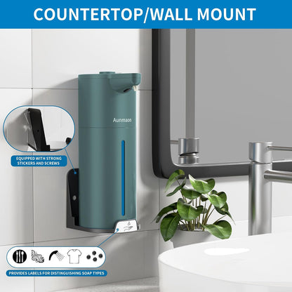 Automatic Soap Dispenser Touchless,15-Level,Kitchen Bathroom Black