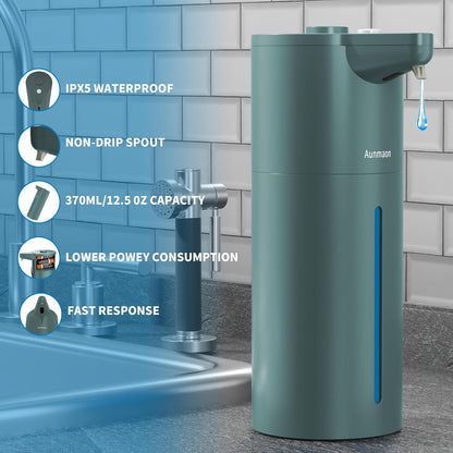 Automatic Soap Dispenser Touchless,15-Level,Kitchen Bathroom Black