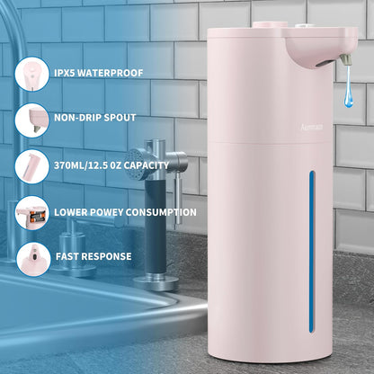 Automatic Soap Dispenser Touchless,15-Level,Kitchen Bathroom Black