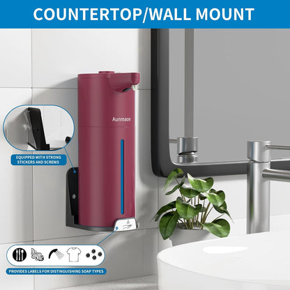Automatic Soap Dispenser Touchless,15-Level,Kitchen Bathroom Black