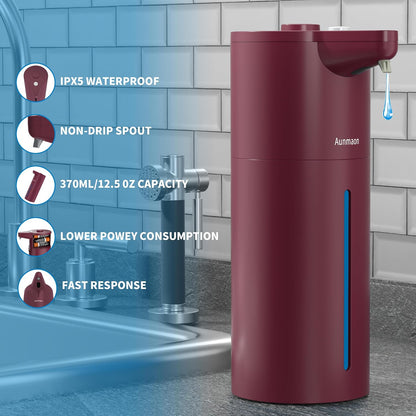 Automatic Soap Dispenser Touchless,15-Level,Kitchen Bathroom Black