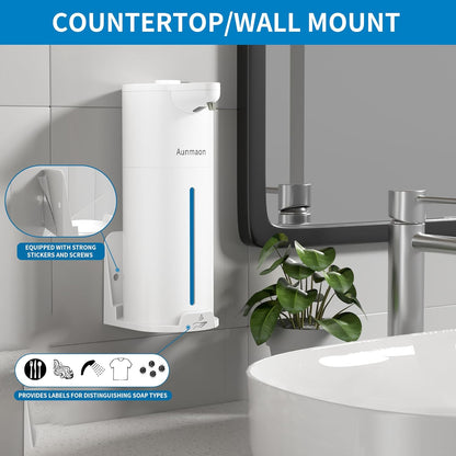 Automatic Soap Dispenser Touchless,15-Level,Kitchen Bathroom Black