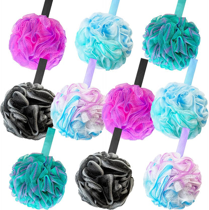 10 Pack Bath Sponge Shower Loofahs 40g,Mesh Pouf Bath Scrunchies Body Wash Puff,Body Scrubber Exfoliating Bath Sponge for Women and Men