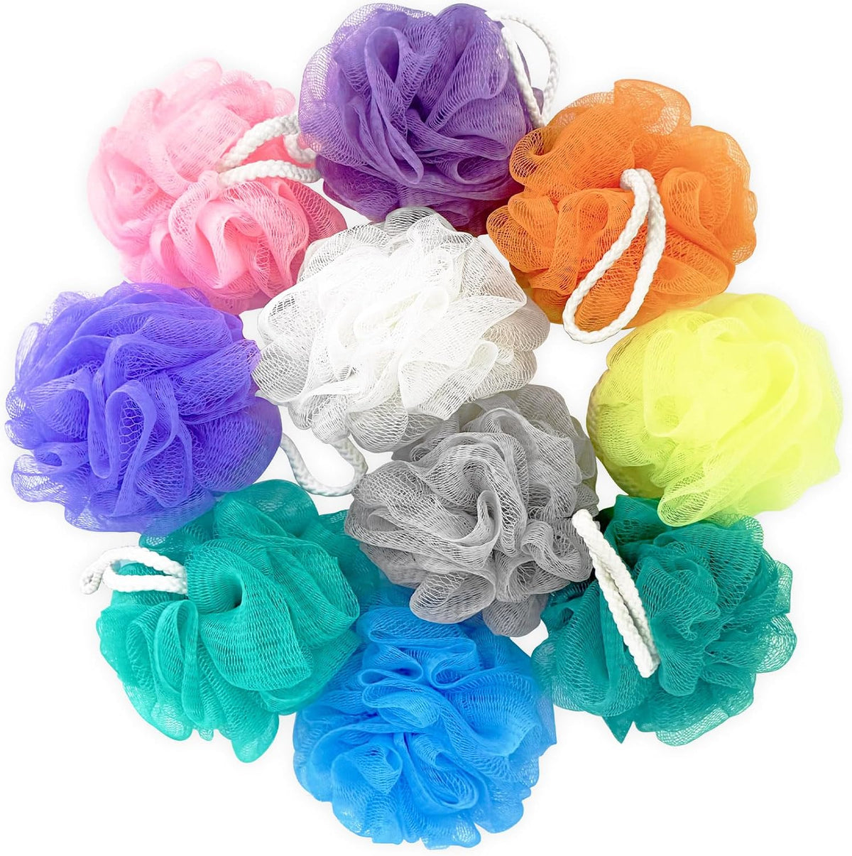10 Pack Bath Sponge Shower Loofahs 40g,Mesh Pouf Bath Scrunchies Body Wash Puff,Body Scrubber Exfoliating Bath Sponge for Women and Men
