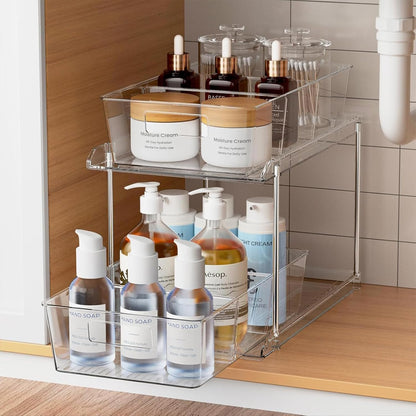 Bathroom Under Sink Organizers and Storage, 2 Tier
