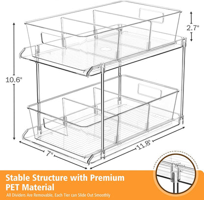 Bathroom Under Sink Organizers and Storage, 2 Tier