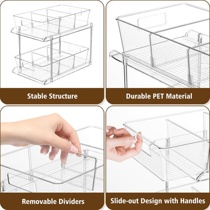 Bathroom Under Sink Organizers and Storage, 2 Tier