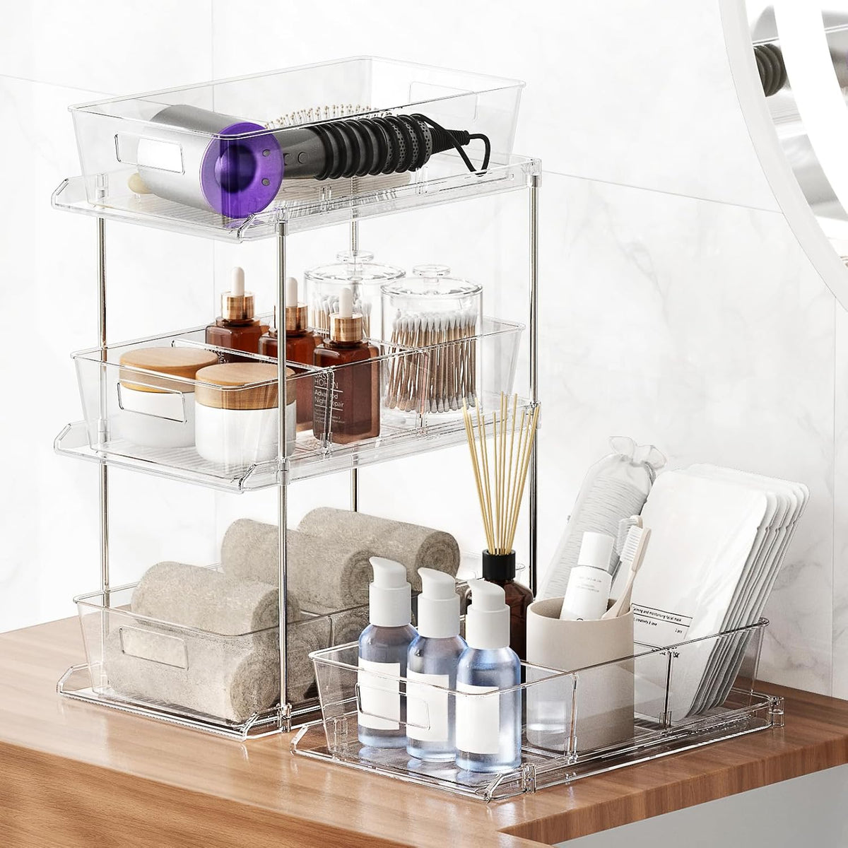 Bathroom Under Sink Organizers and Storage, 2 Tier