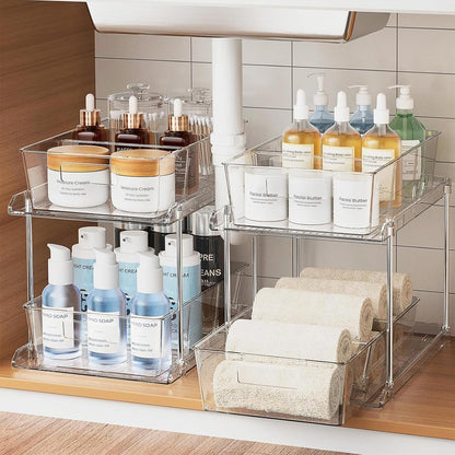 Bathroom Under Sink Organizers and Storage, 2 Tier