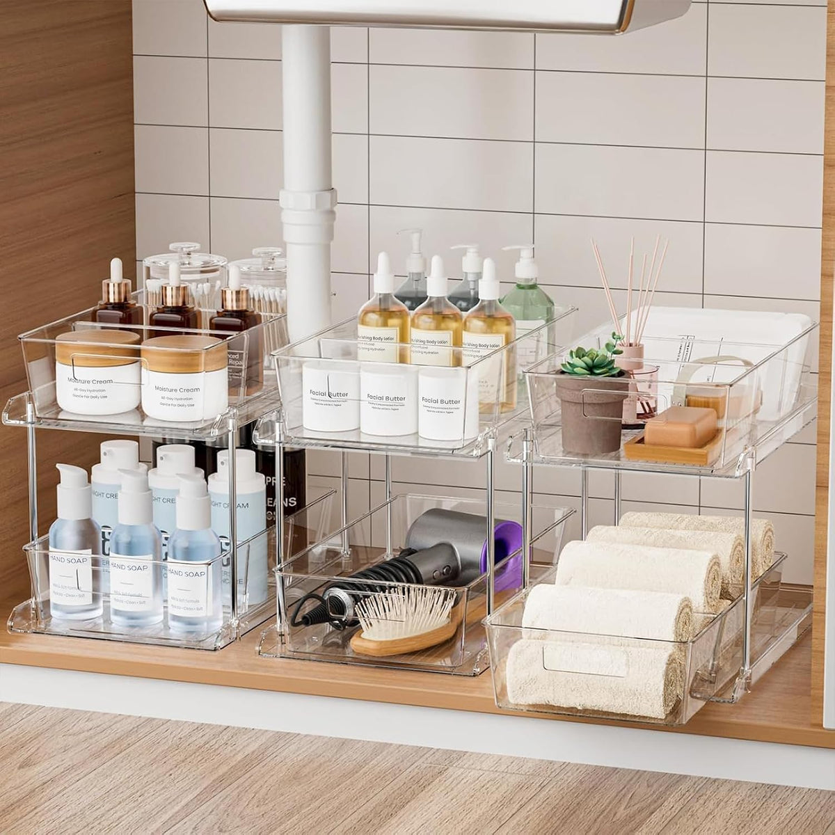 Bathroom Under Sink Organizers and Storage, 2 Tier