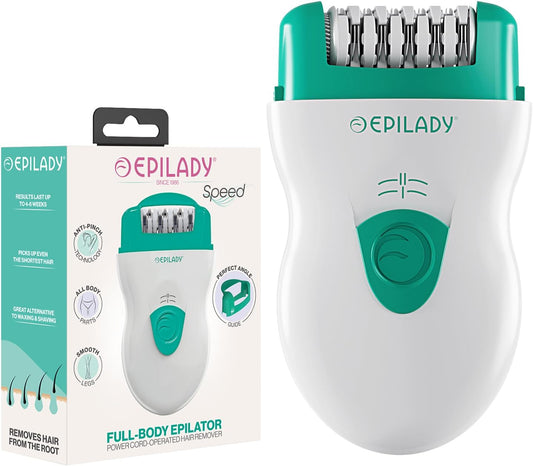 Speed Purple Corded Epilator for Women, Root Hair Removal, 2 Speeds