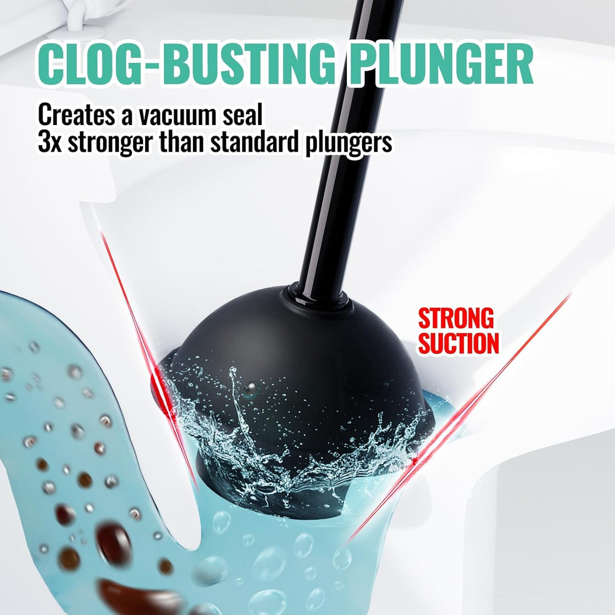 3in1 Toilet Brush and Plunger Set with Slim Crevice Tool and Holder | White bathroom decor, apartment essentials, home essentials, cleaning supplies, bathroom essentials for apartment living