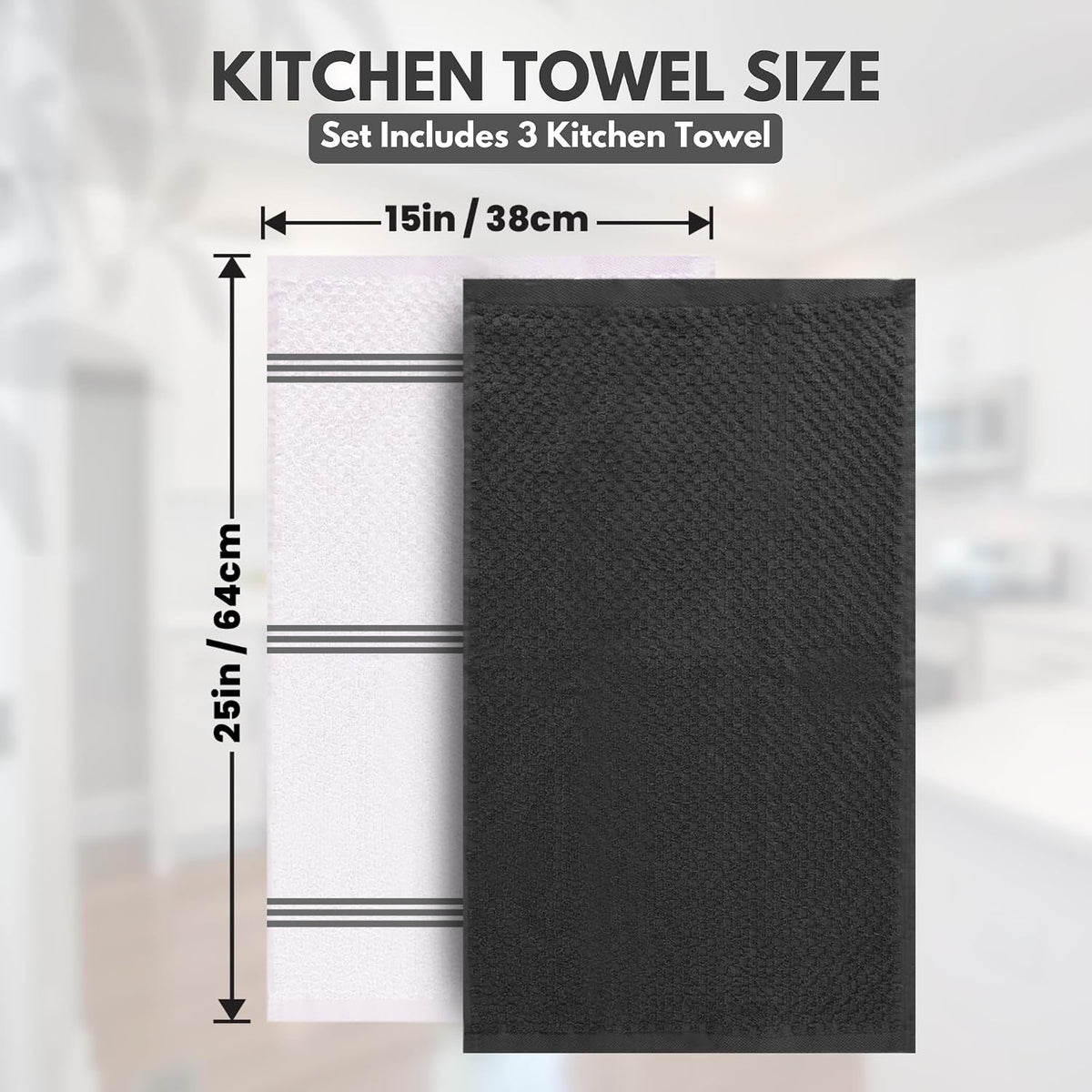 Kitchen Towels - - Cotton Dish Towel |15" x 25"