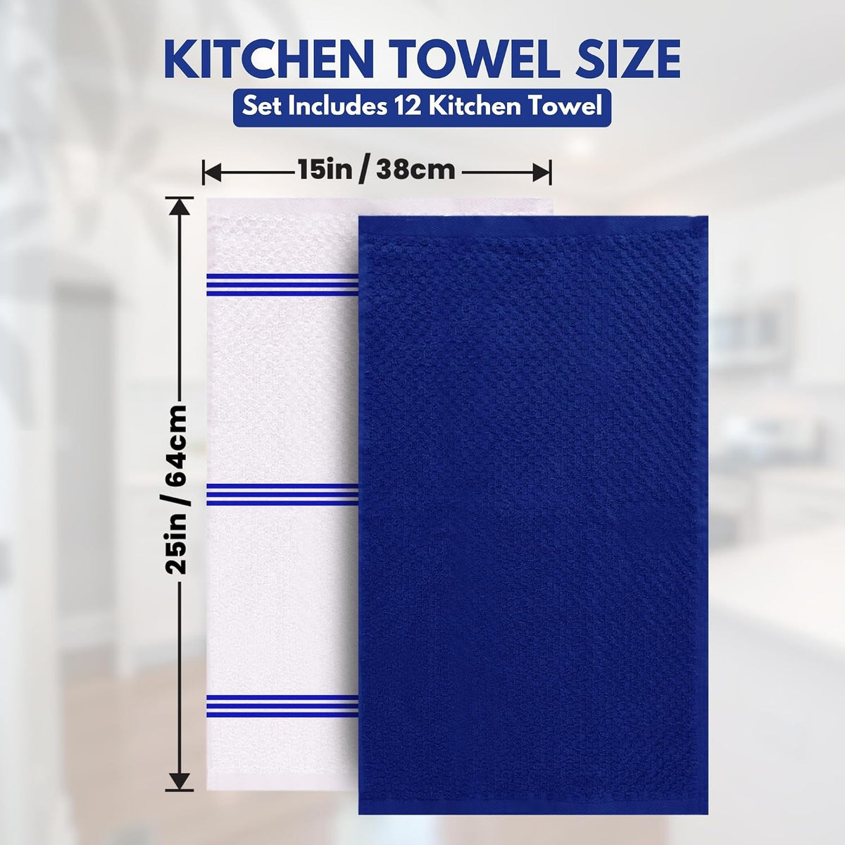 Kitchen Towels - - Cotton Dish Towel |15" x 25"