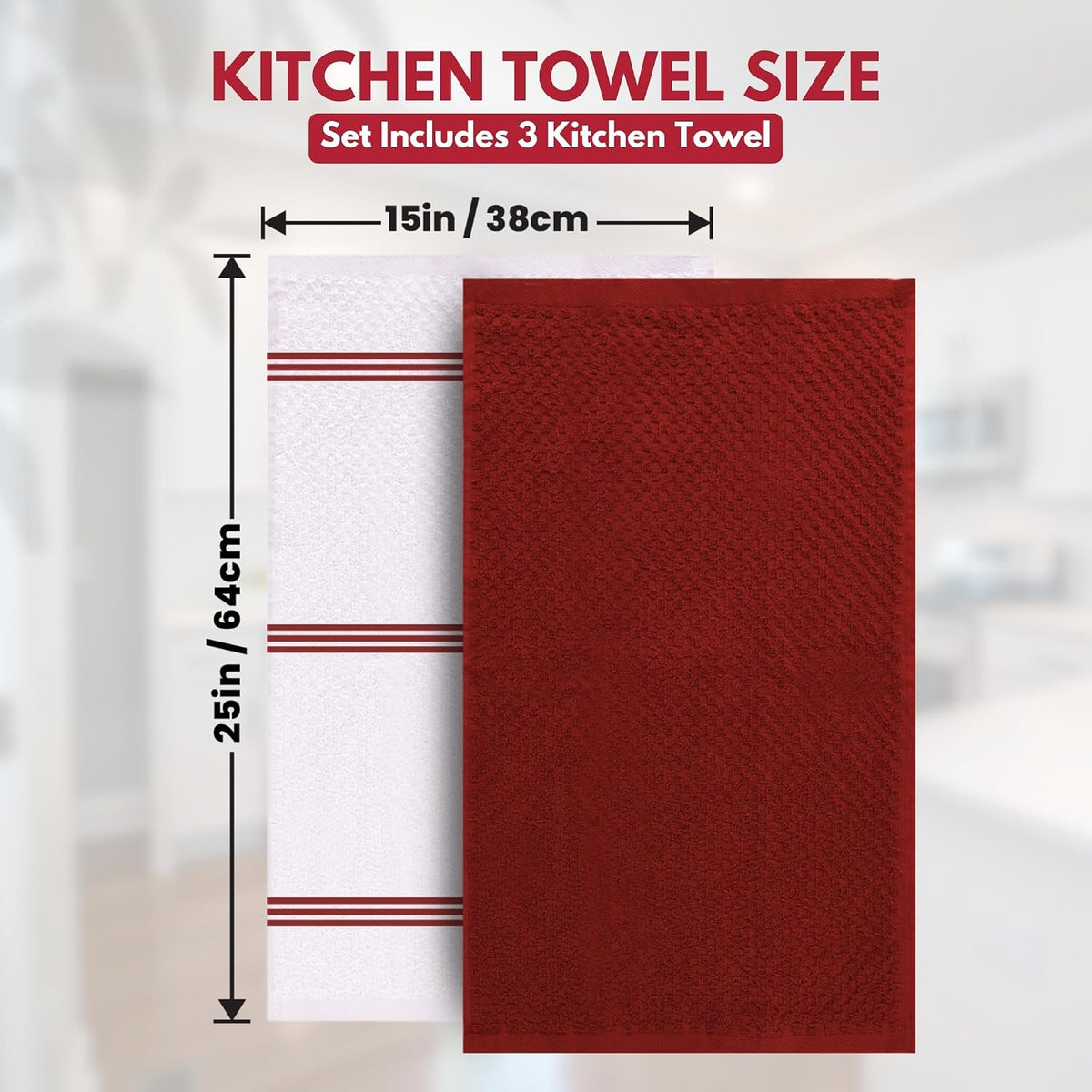 Kitchen Towels - - Cotton Dish Towel |15" x 25"