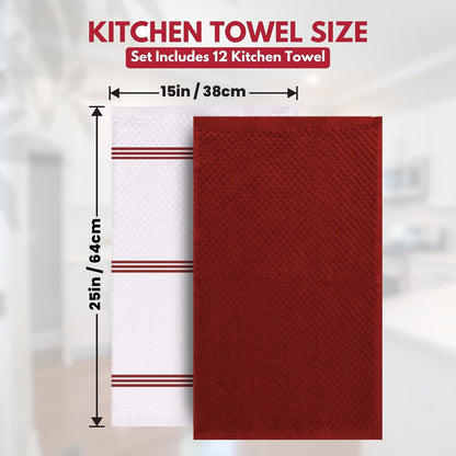 Kitchen Towels - - Cotton Dish Towel |15" x 25"