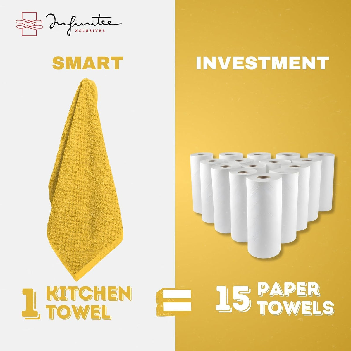Kitchen Towels - - Cotton Dish Towel |15" x 25"