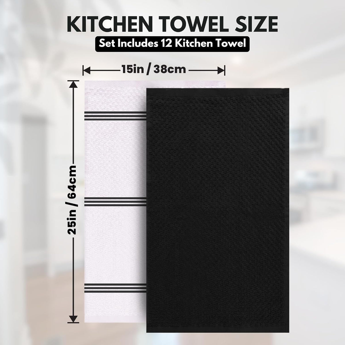 Kitchen Towels - - Cotton Dish Towel |15" x 25"