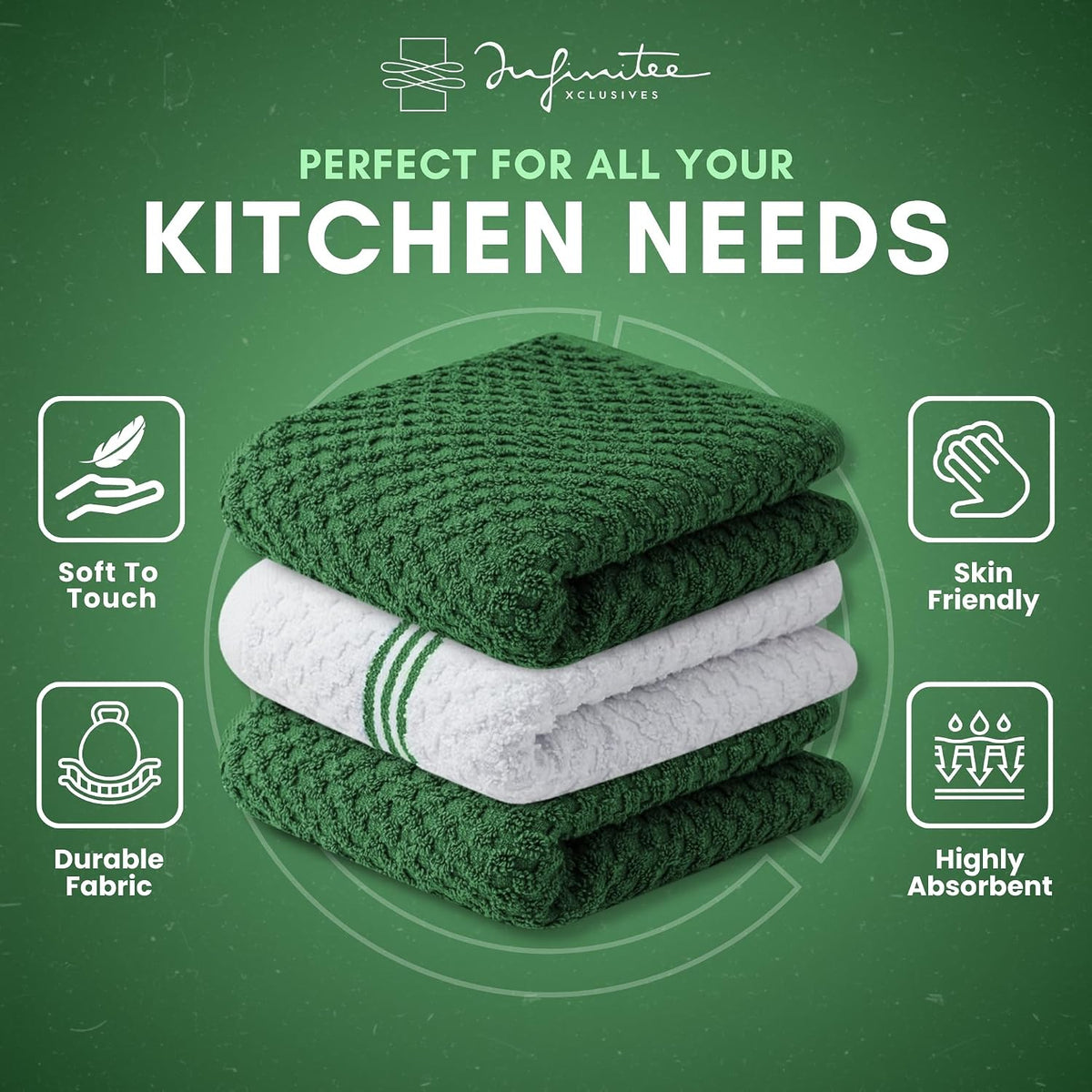 Kitchen Towels - - Cotton Dish Towel |15" x 25"