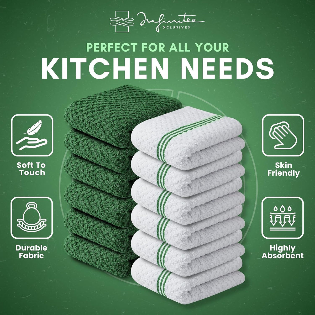 Kitchen Towels - - Cotton Dish Towel |15" x 25"