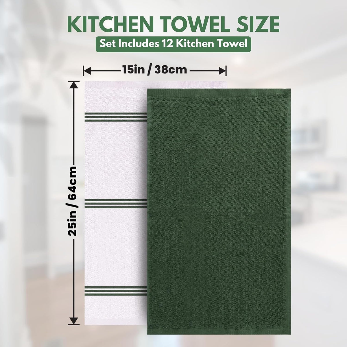 Kitchen Towels - - Cotton Dish Towel |15" x 25"