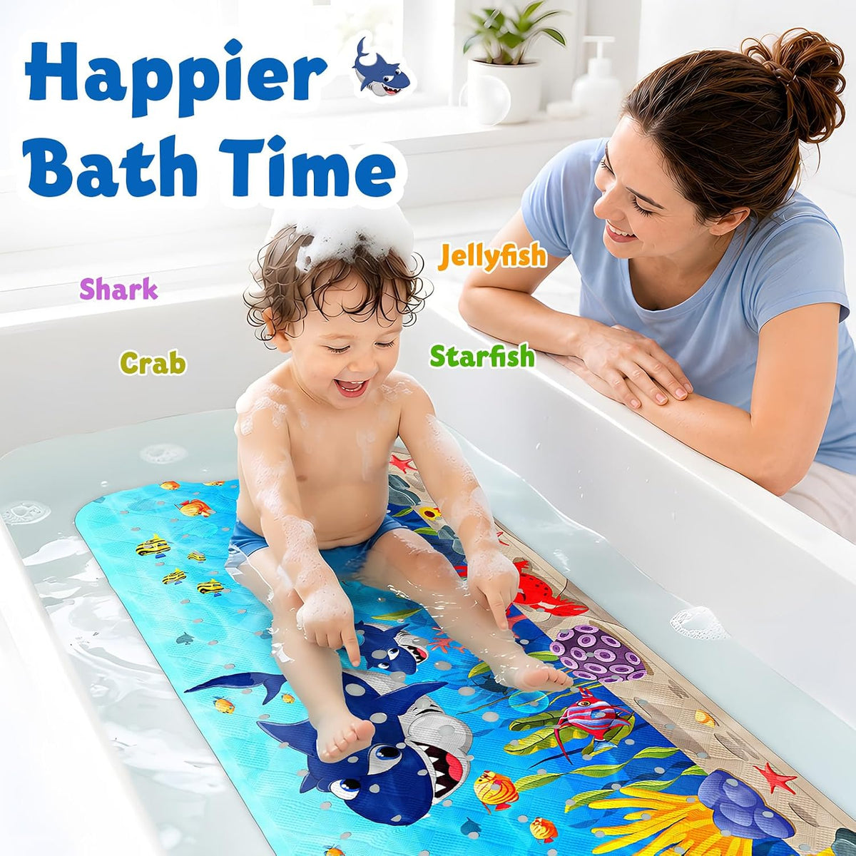Bath Mat for Tub Non Slip Bathtub Mat Non Slip 40x16 Baby Bath Mat