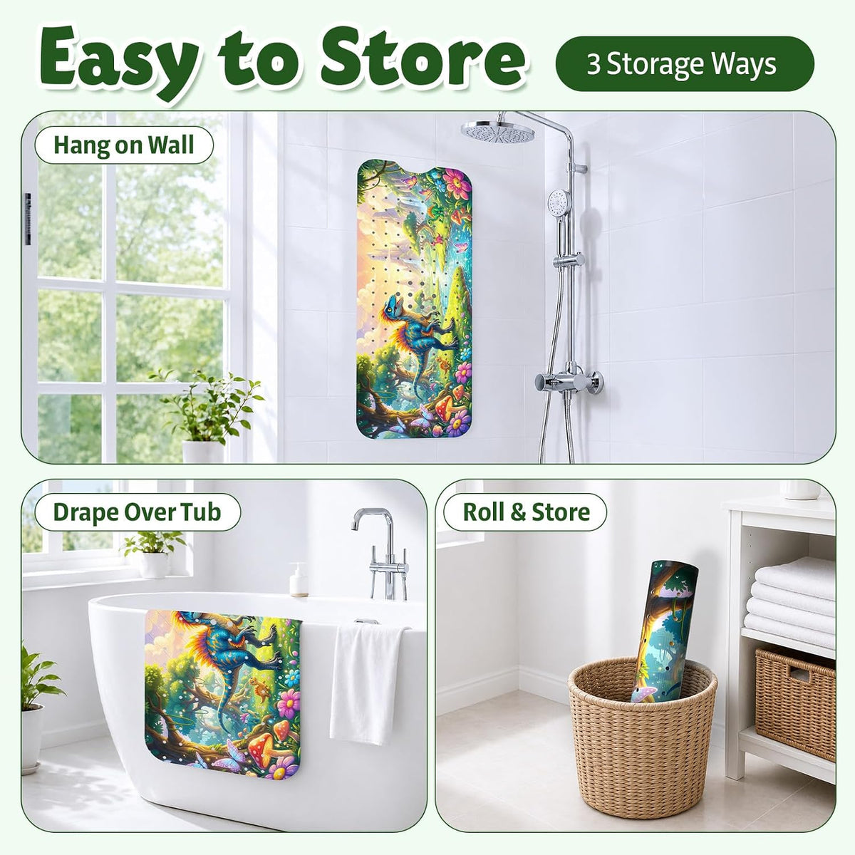 Bath Mat for Tub Non Slip Bathtub Mat Non Slip 40x16 Baby Bath Mat