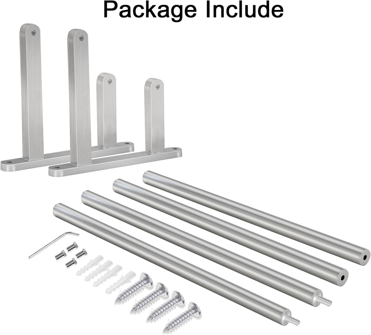 Double Towel Bar, 24Inch Towel Rack for Bathroom, Stainless Steel Double Bath Towel Bar, Wall Mounted Towel Holder, Double Towel Rod Towel Rail Hanger for Wall, Kitchen (Matte Black)