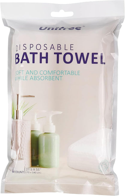 Disposable Bath Towels 丨Camping Towel I Gym Towel I Barber Towel 20 Count, Individually Packed, Large Size 27.5 by 55 inches (27.5“x55”)