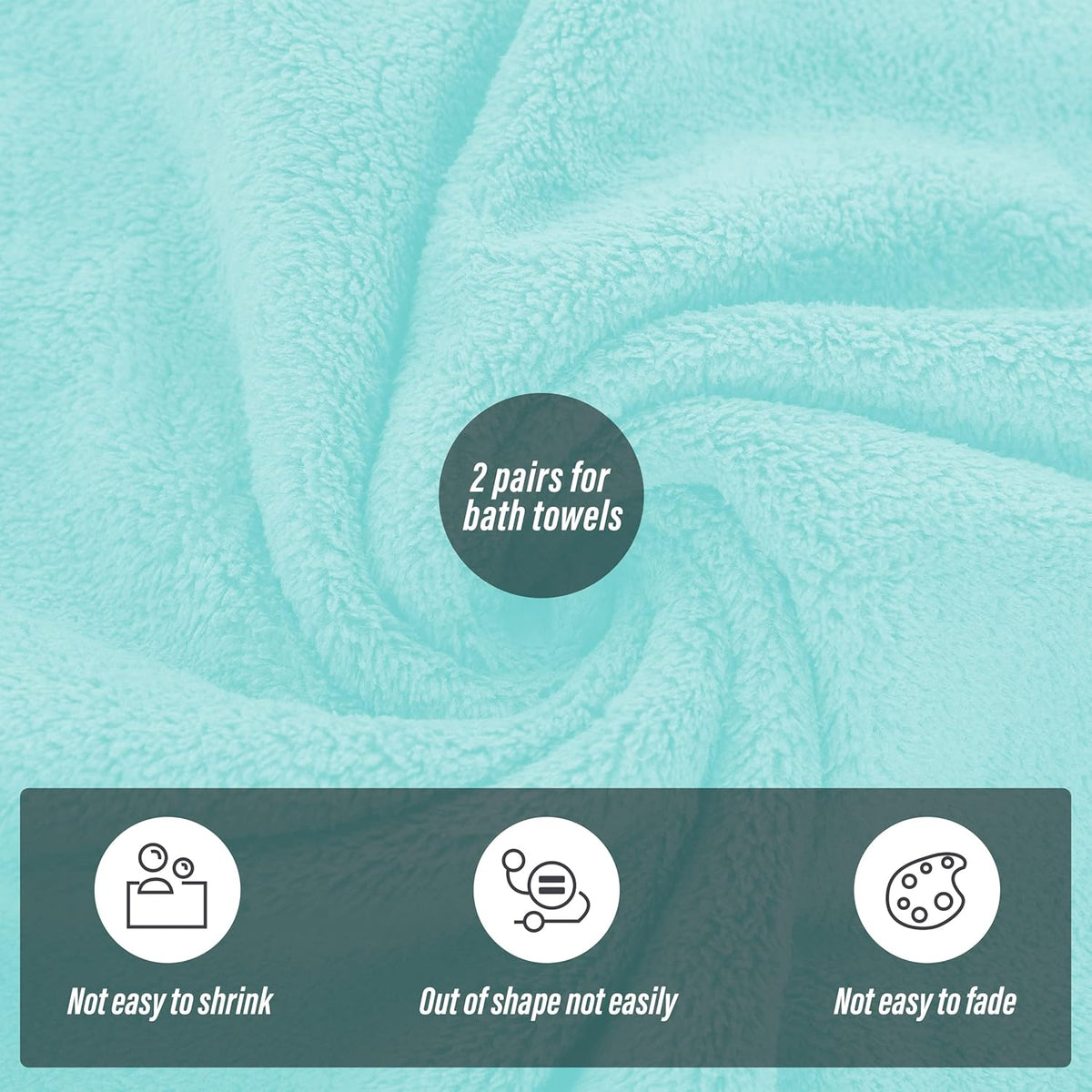 2 Pack Premium Bath Towel Set - Quick Drying - Microfiber Coral Velvet Highly Absorbent Towels - Multipurpose Use as Bath Fitness, Bathroom, Shower, Sports, Yoga Towel (Grey)