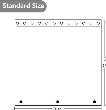 Waterproof Fabric Shower Curtain Liner with 3 Extra-Large Magnets, 72 x 72 inch Washable Cloth Shower Liner Odorless Hotel Quality, Neutral White Lightweight Shower Curtain for Bathroom