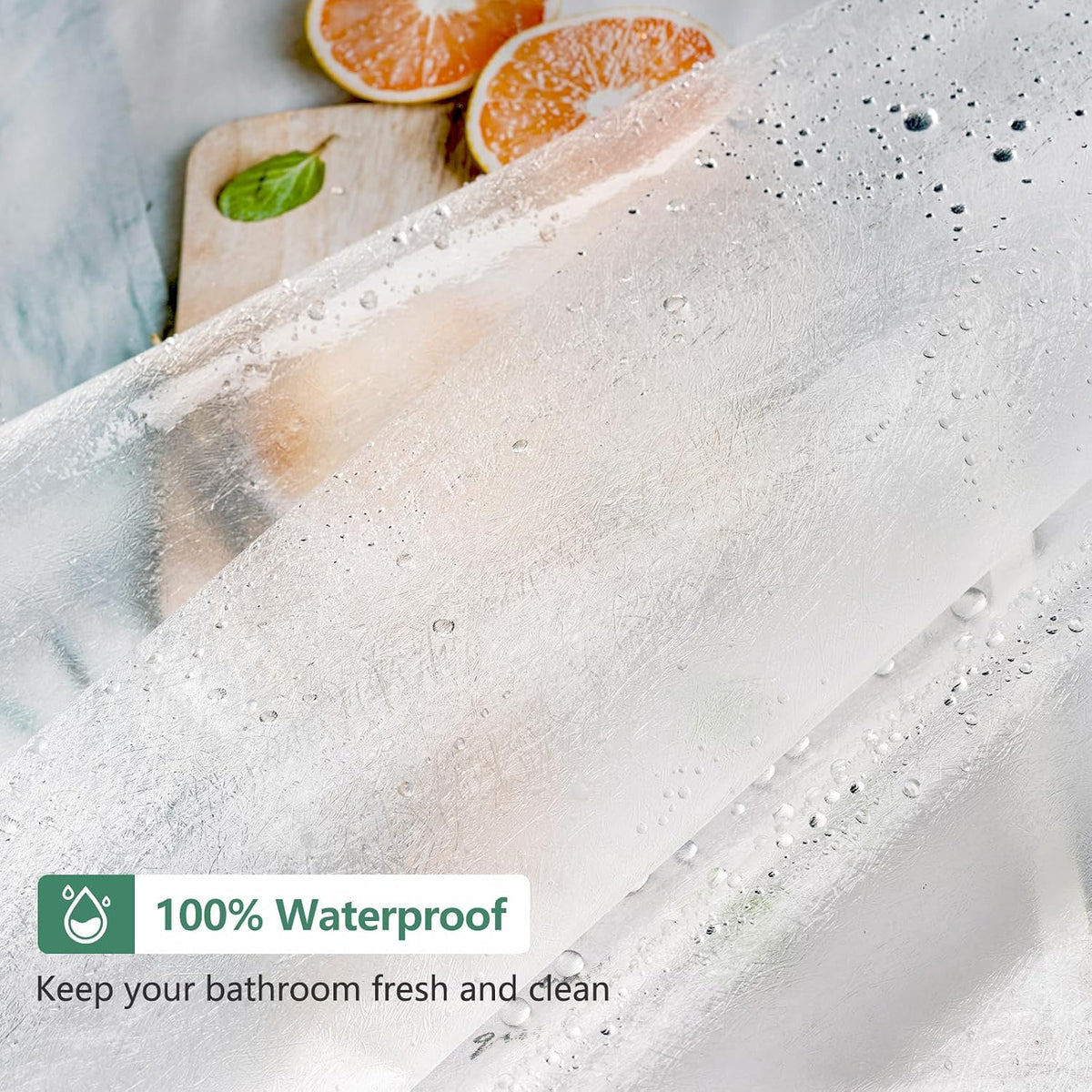 Waterproof Fabric Shower Curtain Liner with 3 Extra-Large Magnets, 72 x 72 inch Washable Cloth Shower Liner Odorless Hotel Quality, Neutral White Lightweight Shower Curtain for Bathroom