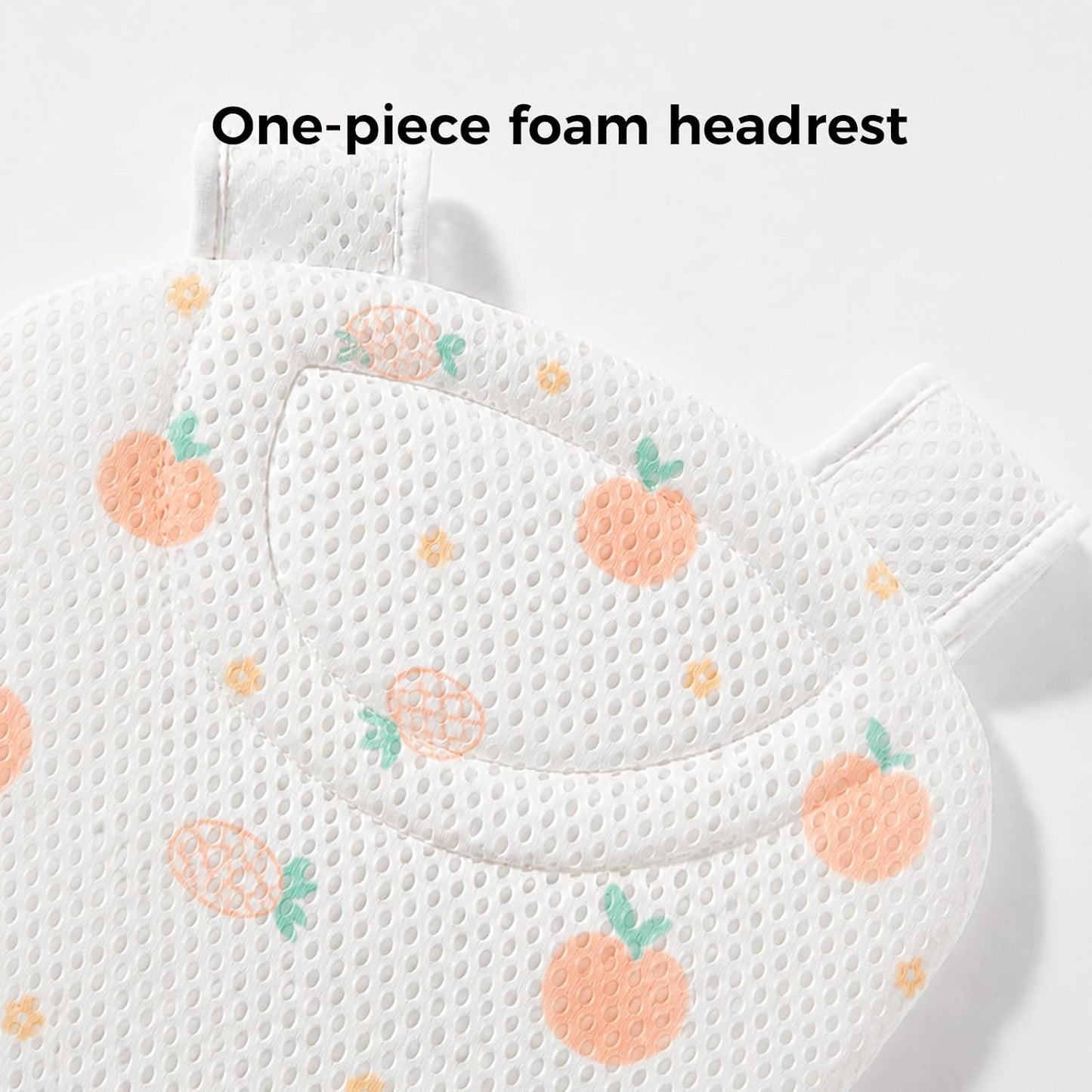 Baby Bath Support Mesh Pad, Newborn Bath Tub Seat Net, Quick-Dry Adjustable Non-Slip Mat Floating Bathtub Seat Cushion for 6-12 Months Infant (Peach, No Bathtub)