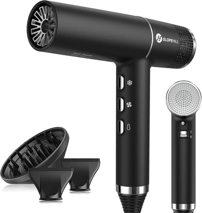 Hair Dryer with Unique Brushless Motor | Intelligent Fault Diagnosis | Innovative Microfilter | Oxy Active Technology | Led Display (Grey)