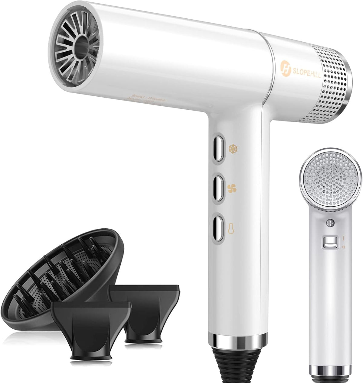 Hair Dryer with Unique Brushless Motor | Intelligent Fault Diagnosis | Innovative Microfilter | Oxy Active Technology | Led Display (Grey)