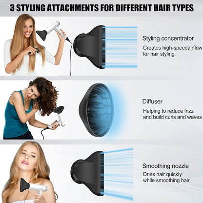 Hair Dryer with Unique Brushless Motor | Intelligent Fault Diagnosis | Innovative Microfilter | Oxy Active Technology | Led Display (Grey)